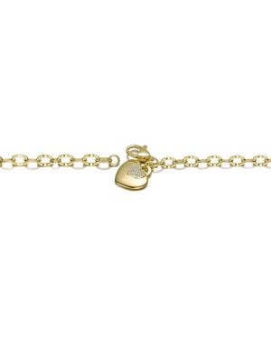 Rachel Glauber 14K Plated Cz Cable Chain Bracelet - Metallic
