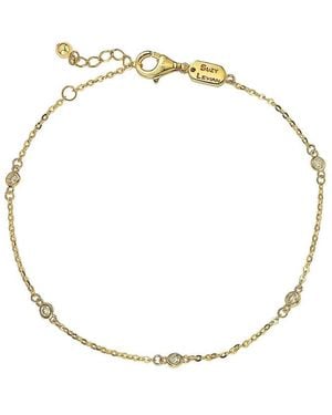 Suzy Levian 14K 0.15 Ct. Tw. Diamond Station Bracelet - Metallic