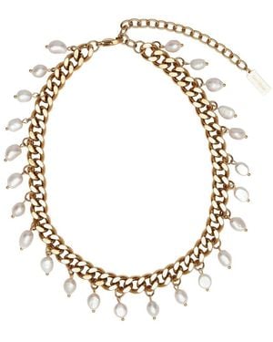 st. Moran 18K Plated 10Mm Pearl Vicente Necklace - Metallic