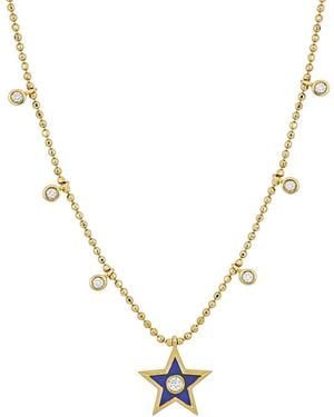 Rina Limor 14k 0.14 Ct. Tw. Diamond Star Charm Necklace - Metallic
