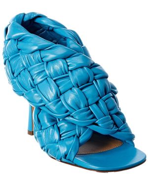 Bottega Veneta Bv Board Leather Sandal - Blue