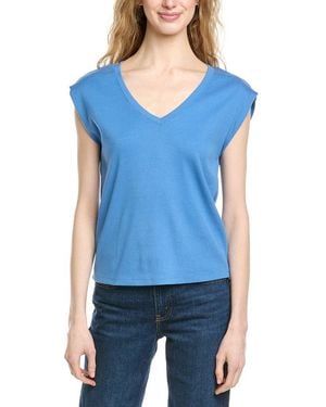 Michael Stars Tati Power Shoulder Top - Blue