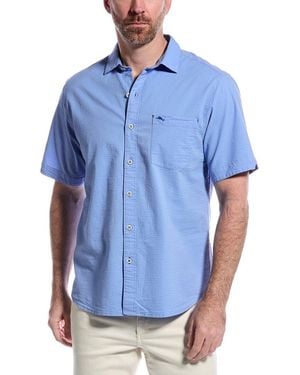 Tommy Bahama Nova Wave Silk-Blend Shirt - Blue