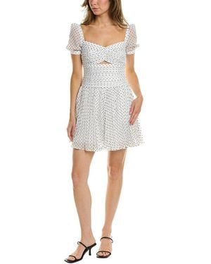 Self-Portrait Self-portrait Polka Dot Mini Dress - White