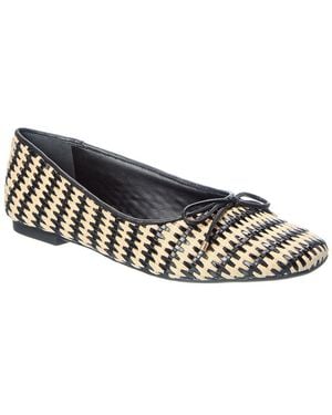 SCHUTZ SHOES Arissa Leather Flat Ballet - Black