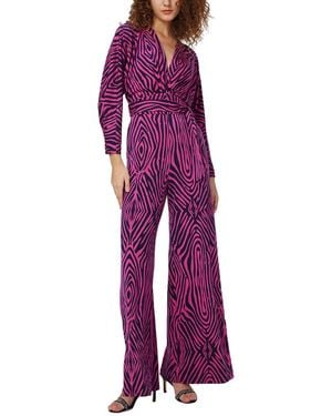 Diane von Furstenberg Fanny Wool-Blend Jumpsuit - Purple