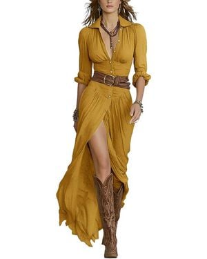 AMINA GLAM Shirt Dress - Metallic