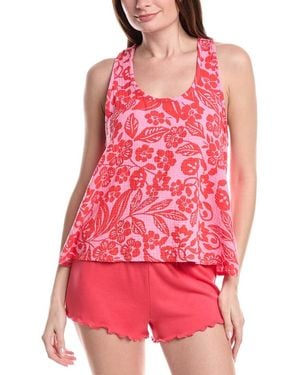 Pj Salvage Bali Bay Floral Tank - Red