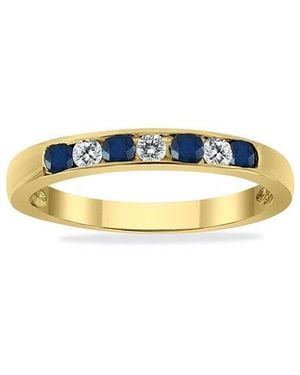 Gem Spark 14K 0.66 Ct. Tw. Diamond & Sapphire Ring - White