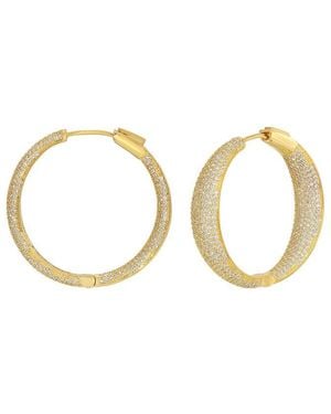 Eye Candy LA Cz Hoop Earring - Metallic