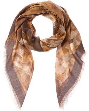 Givenchy Logo Cashmere-Blend Scarf - Brown