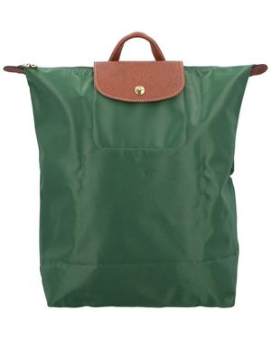 Longchamp Le Pliage Original Medium Canvas Backpack - Green
