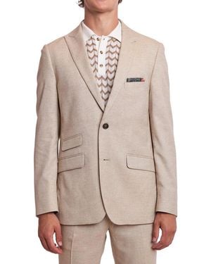 Paisley & Gray Ashton Slim Fit Linen-blend Jacket - Natural