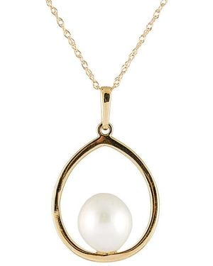Splendid 14k 9-9.5mm Freshwater Pearl Necklace - Metallic