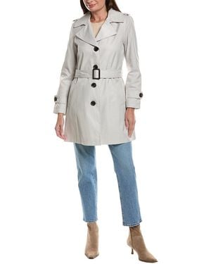 Sam Edelman Belted Trench Coat - Blue