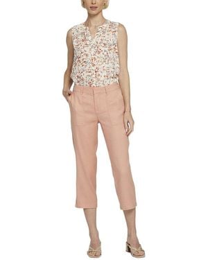 NYDJ Utility Soulmate Linen-Blend Pant Jean - Natural