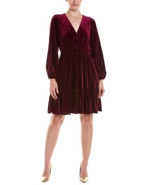 Taylor Velvet Mini Dress - Red