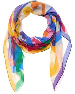 Etro Silk-Blend Scarf - Blue