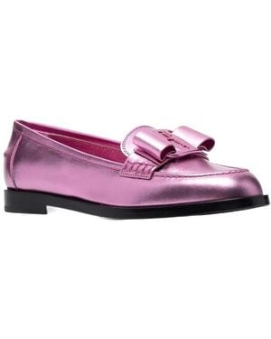 Ferragamo Vivaldo Leather Loafer - Purple