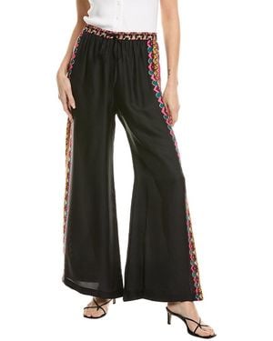 Johnny Was Frankie Easy Silk-Blend Pant - Black