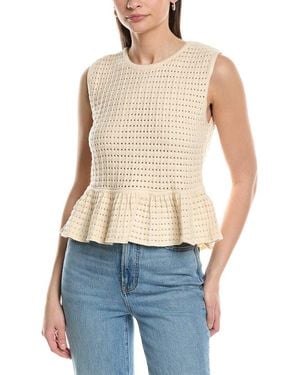 NVLT Sleeveless Peplum Sweater - Blue