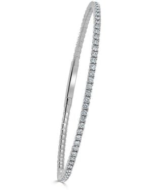 Sabrina Designs 14k 2.08 Ct. Tw. Diamond Flexible Bangle Bracelet - White