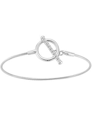 Reiss 14K 0.08 Ct. Tw. Diamond Wire Bracelet - White