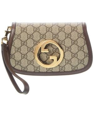 Gucci Blondie Small Gg Supreme Canvas & Leather Mini Bag - Natural