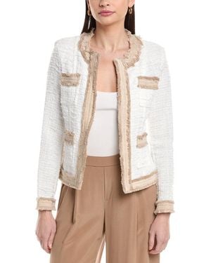 L'Agence Agnes Tweed Denim Jacket - Natural