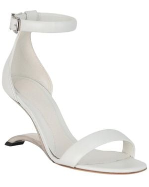 McQueen Arc Leather Sandal - White