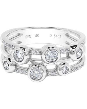 H.J. Namdar 14K 0.54 Ct. Tw. Diamond Layer Ring - White