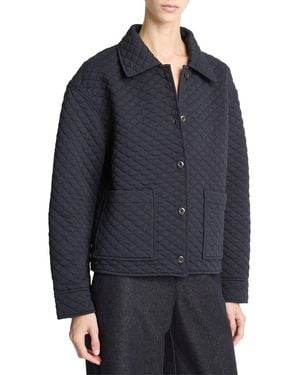 Vince Quilted Collared Jacket - Blue