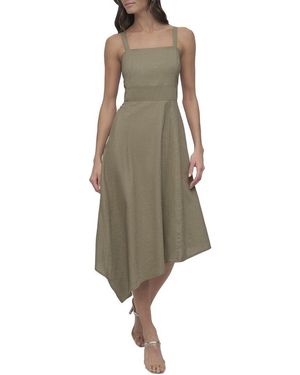 DKNY Linen-Blend Dress - Green
