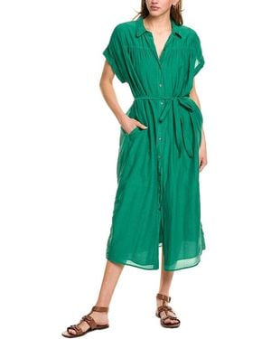 Velvet By Graham & Spencer Silk-Blend Midi Dress - Green