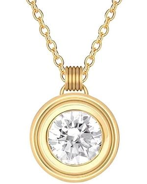 Gabi Rielle 14K Over Cz Dangle Necklace - Metallic