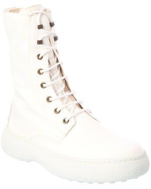 Tod's Canvas Boot - White