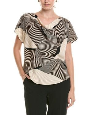 Anne Klein Printed Blouse - Grey