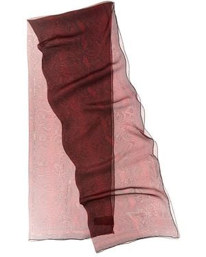 Givenchy Logo Silk Scarf - Red