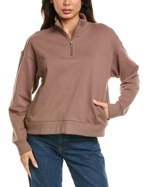 Splendid Goldie Mock Neck 1/4-Zip Jumper - Red