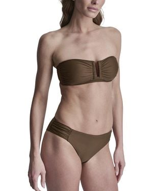 DKNY Shirred Bikini Set - Brown