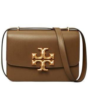 Tory Burch Eleanor Convertible Leather Shoulder Bag - Brown