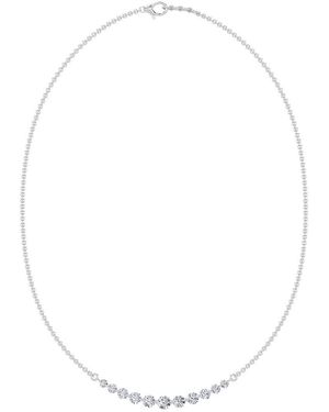 Lab Grown Diamonds 14K 3.00 Ct. Tw. Lab-Grown Diamond Graduating Half Necklace - White