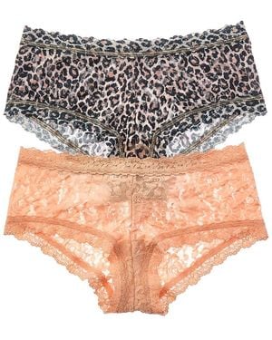 Hanky Panky Set Of 2 Classic Leopard Boyshort - Brown