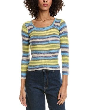 Madison Miles Ribbed Top - Blue