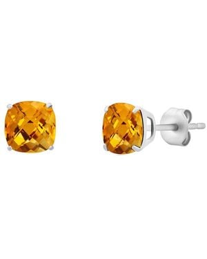 MaxColor 14k 3.10 Ct. Tw. Citrine Studs - Orange