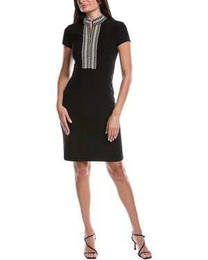 Joseph Ribkoff Stand Collar Sheath Dress - Black