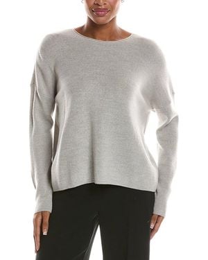 Eileen Fisher Crew Wool Jumper - Grey