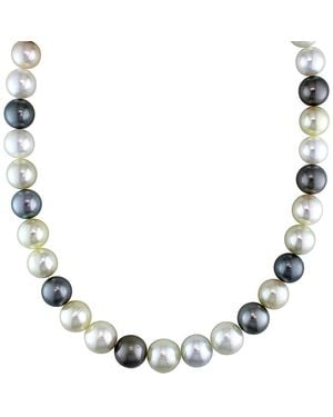 Pearls 14K 11-13Mm South Sea & Tahitian Pearl Necklace - Metallic