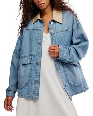 Free People Lemon Denim Jacket - Blue