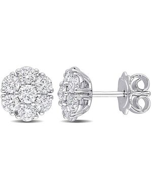 Diamond Select Cuts 14k 1.59 Ct. Tw. Diamond Floral Studs - White